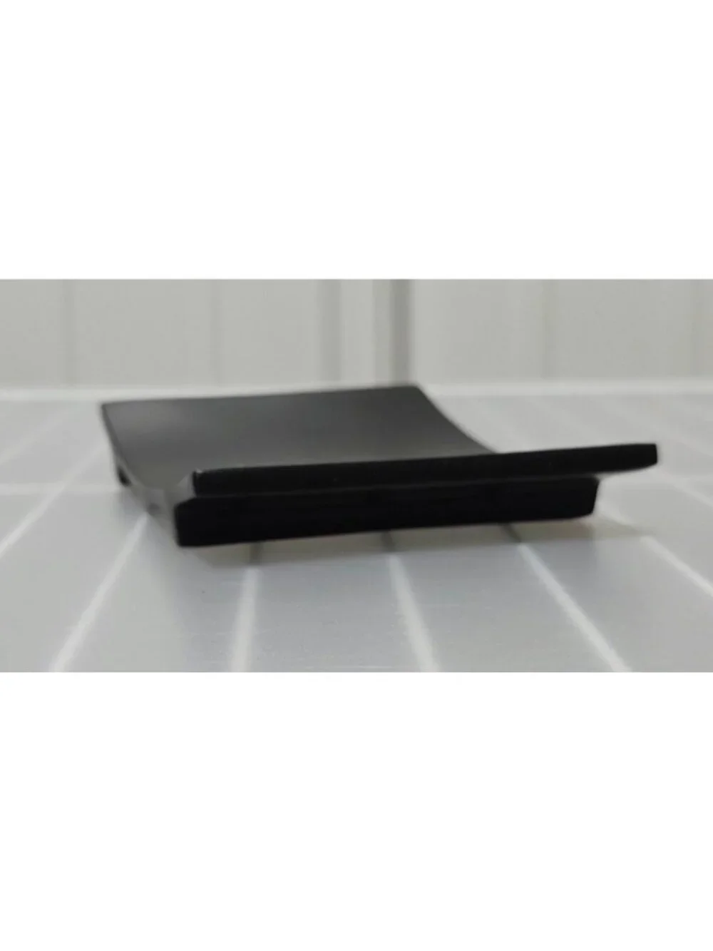 Nu Steel Loft Collection Black Metallic Resin Material Wide Profile Soap Dish